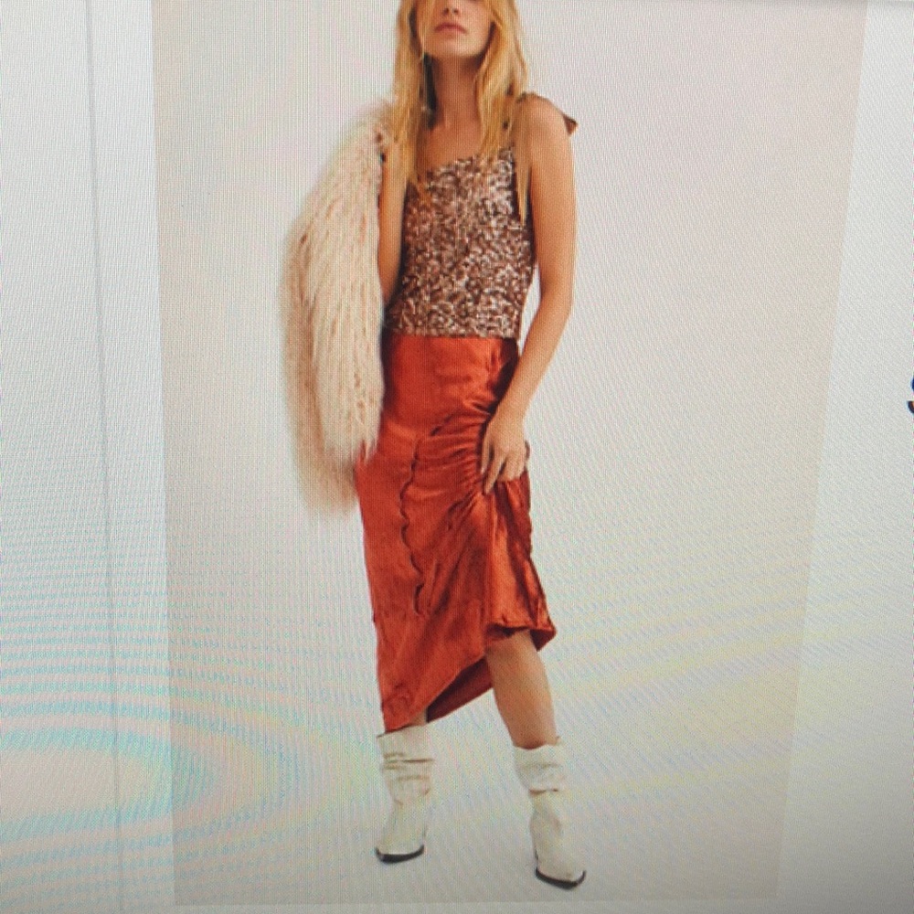 Free People Solid Serious Swagger Skirt NEW WITH TAGS
